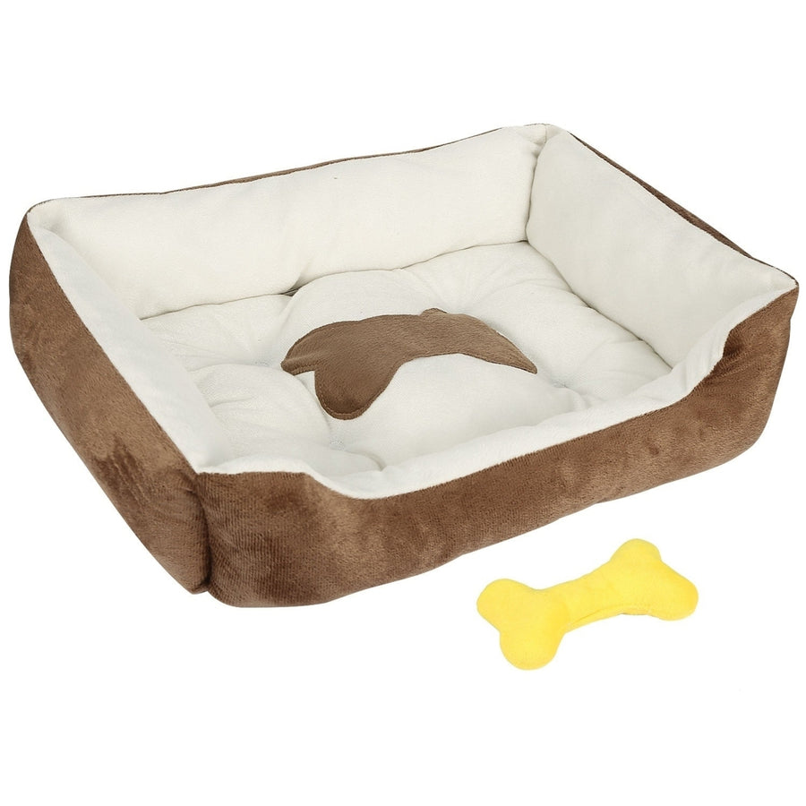 Pet Dog Bed Soft Warm Fleece Puppy Cat Bed Dog Cozy Nest Sofa Bed Cushion Mat S Size Image 1