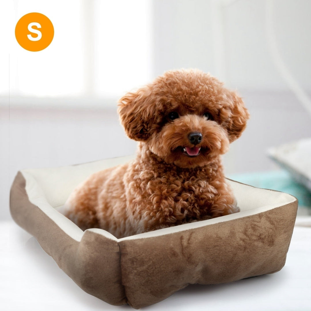 Pet Dog Bed Soft Warm Fleece Puppy Cat Bed Dog Cozy Nest Sofa Bed Cushion Mat S Size Image 2