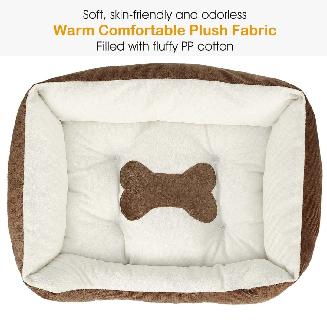 Pet Dog Bed Soft Warm Fleece Puppy Cat Bed Dog Cozy Nest Sofa Bed Cushion Mat S Size Image 3