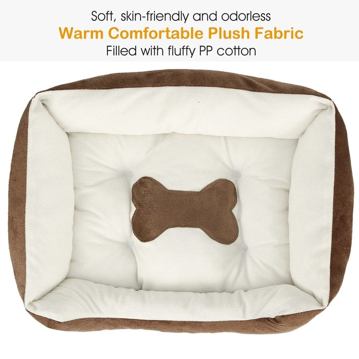 Pet Dog Bed Soft Warm Fleece Puppy Cat Bed Dog Cozy Nest Sofa Bed Cushion Mat S Size Image 3