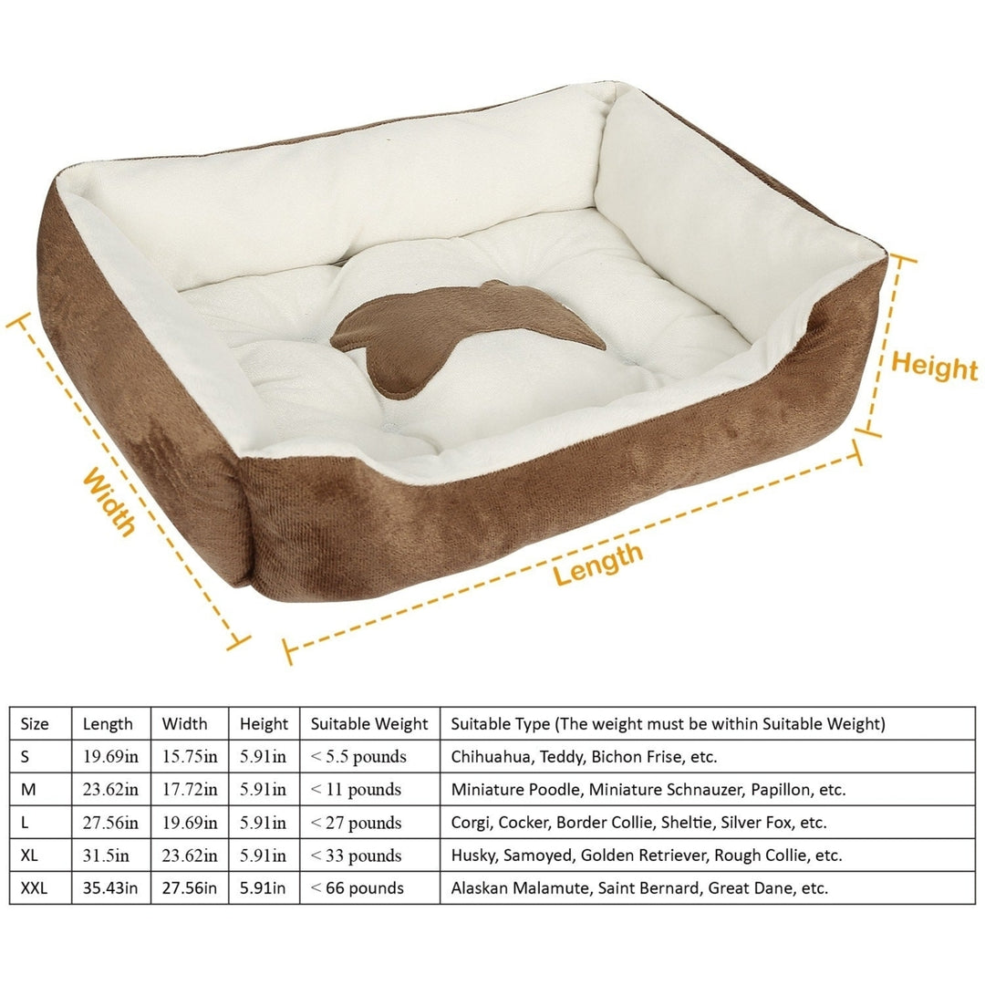 Pet Dog Bed Soft Warm Fleece Puppy Cat Bed Dog Cozy Nest Sofa Bed Cushion Mat S Size Image 6