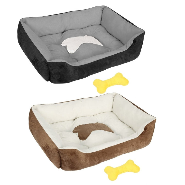 Pet Dog Bed Soft Warm Fleece Puppy Cat Bed Dog Cozy Nest Sofa Bed Cushion Mat S Size Image 7