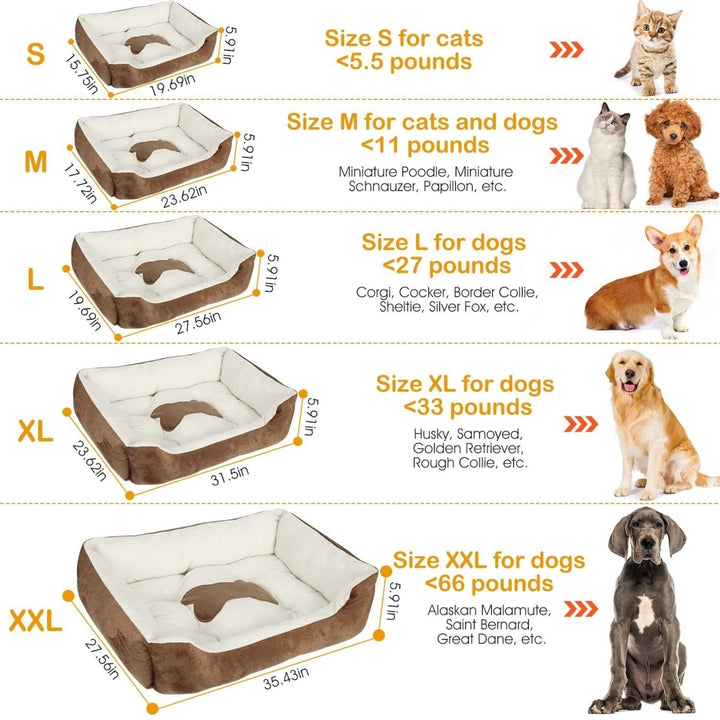 Pet Dog Bed Soft Warm Fleece Puppy Cat Bed Dog Cozy Nest Sofa Bed Cushion Mat S Size Image 8