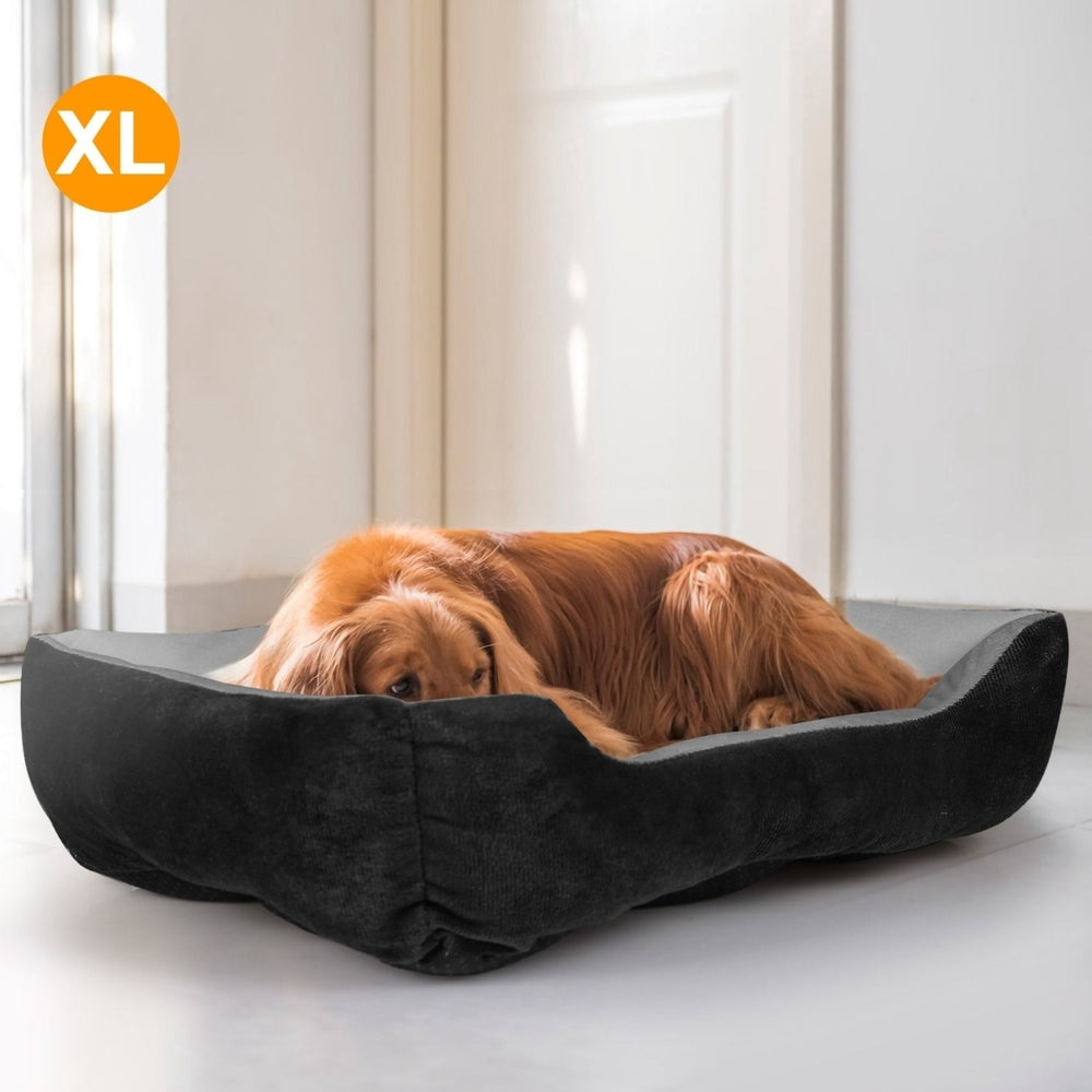 Pet Dog Bed Soft Warm Fleece Puppy Cat Bed Dog Cozy Nest Sofa Bed Cushion Mat XL Size Image 2