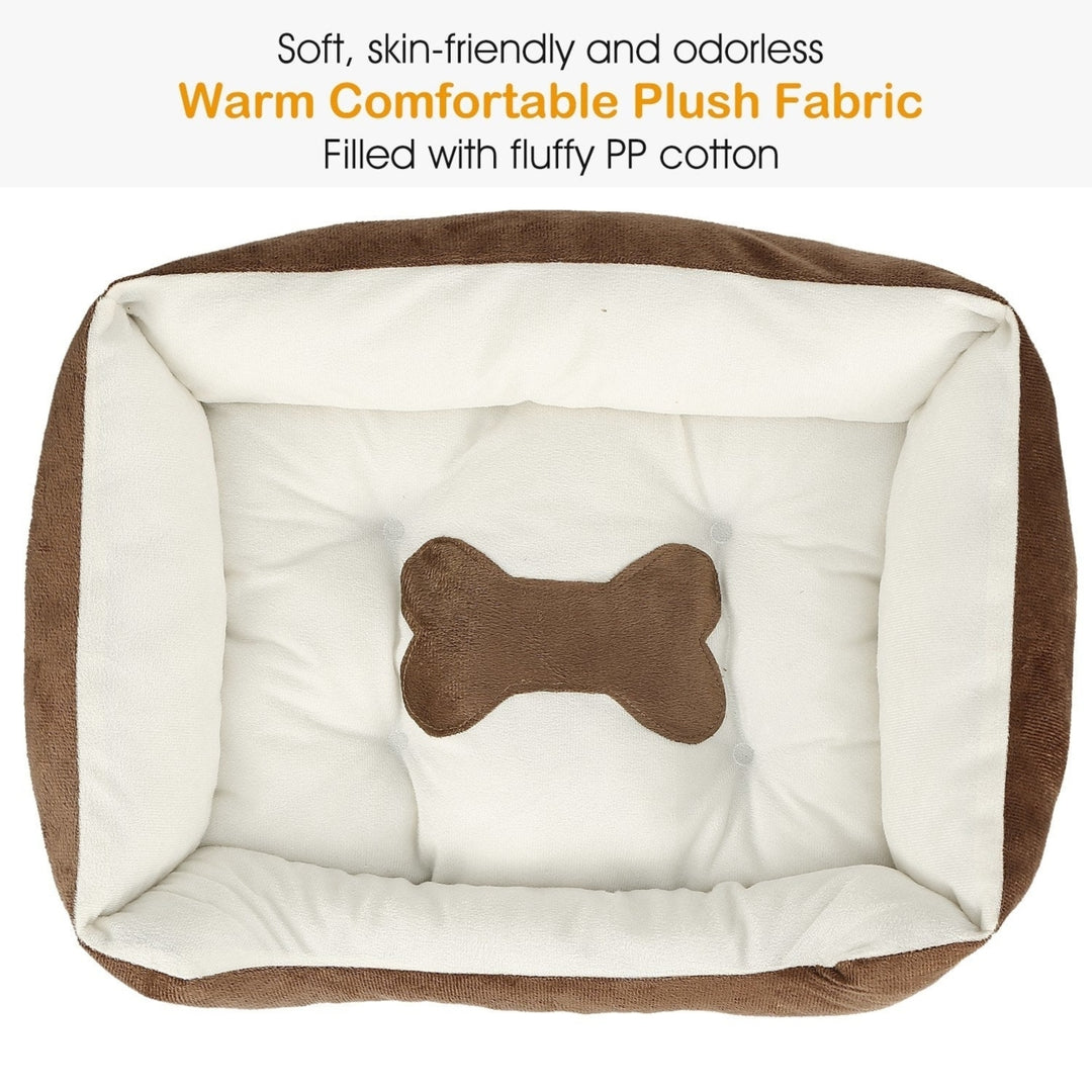 Pet Dog Bed Soft Warm Fleece Puppy Cat Bed Dog Cozy Nest Sofa Bed Cushion Mat XL Size Image 4