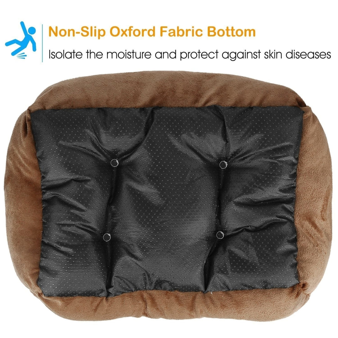 Pet Dog Bed Soft Warm Fleece Puppy Cat Bed Dog Cozy Nest Sofa Bed Cushion Mat XL Size Image 6