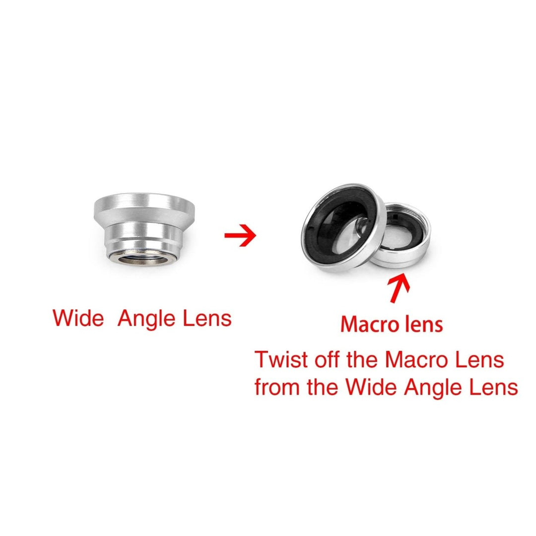 Phone Camera Lens Kit Magnetic 180 Fisheye Lens 0.67xWide Angle 10X Macro Lens Image 12