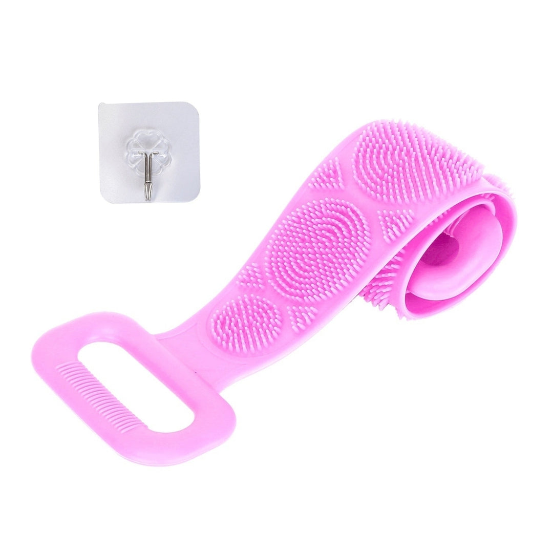 Back Scrubber Belt For Shower Exfoliating Foaming Body Wash Strap Brush Bristles Massage Dots Image 7