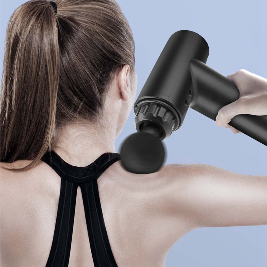 Percussion Massage Gun Rechargeable Deep Tissue Vibration Massager Handheld Leg Body Cordless Massager Image 8