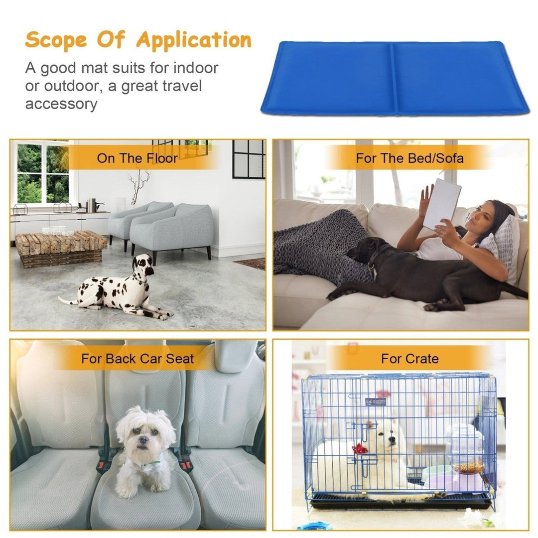 Pet Dog Cooling Mat Pressure Activated Gel Self Cooling Mat Pad Pet Cooling Bed Mats Portable Pet Cooling Blanket XL Image 3