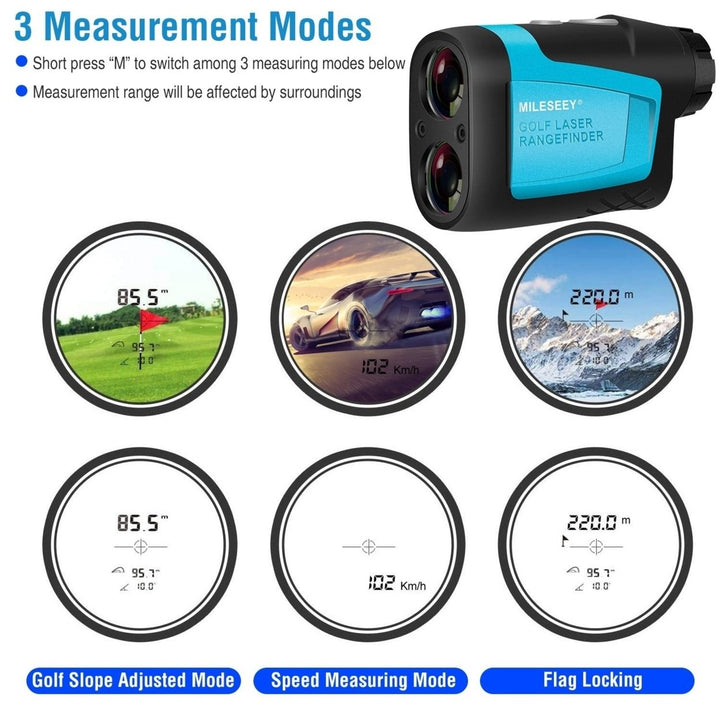 Professional Precision Laser Golf Rangefinder 656Yard 6X Magnification Distance Angle Speed Measurement Image 2