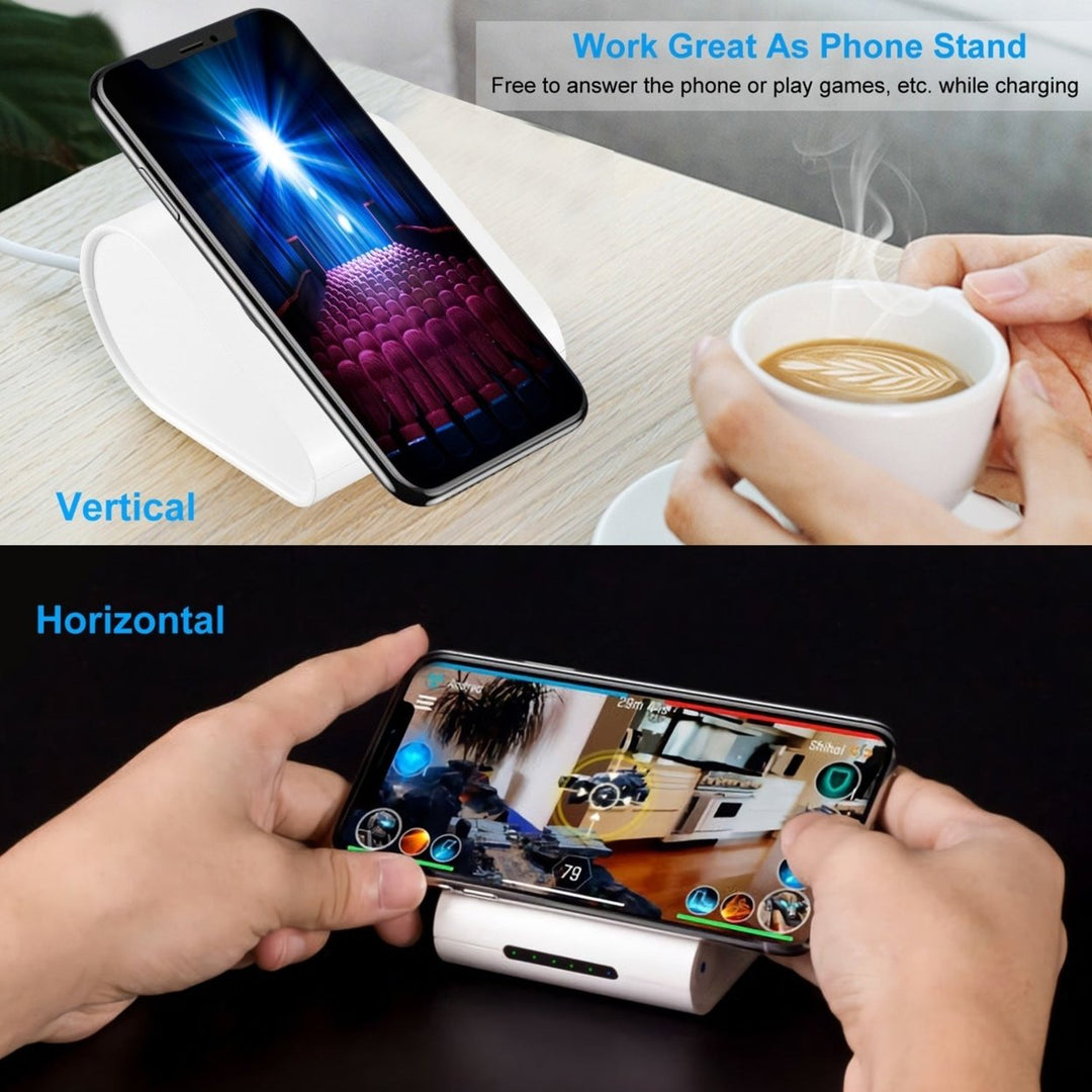 Qi Wireless Charger 10400mAh Power Bank 5W Wireless Charger Pad 2.1A USB Charge Port Portable Battery Charger Image 4