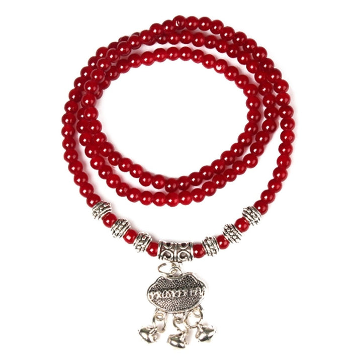 Red Agate Beaded Good Lock Bracelet Image 7