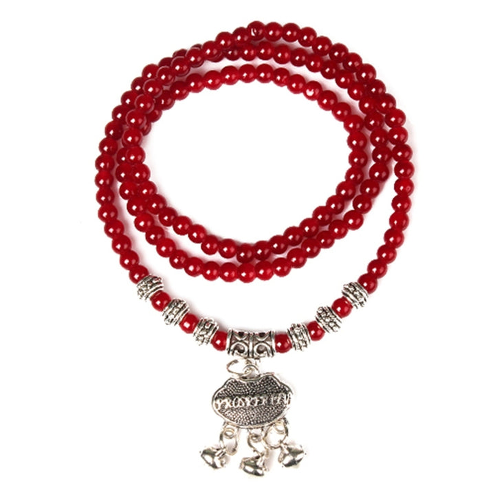 Red Agate Beaded Good Lock Bracelet Image 8