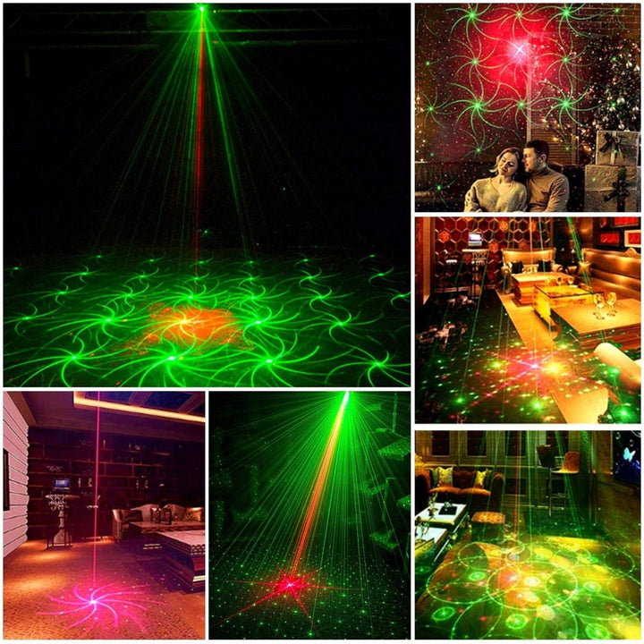 Sound Activated LED Projector Laser Patterns Laser Party Lights Disco Bar Music Strobe Lights Image 8