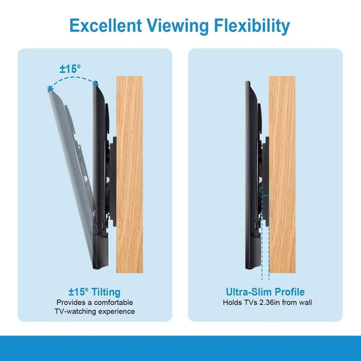 Tilt TV Wall Mount Bracket For 37-70in LED LCD PLASMA Flat TV VESA 630x420mm 15 Degree Tilt Image 3