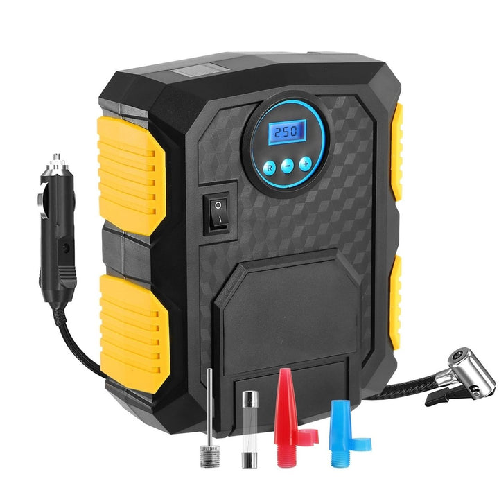 Tire Inflator 12V DC 120W 150PSI Tire Pump with LCD Electric Air Compressor Pump 25L Min Large Air Flow Image 1