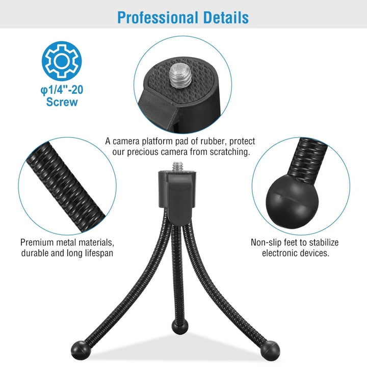 Tripod Stand For Camera Mini Projector Flexible Tripod Holder Heavy Duty Camera Tabletop Mount Image 2