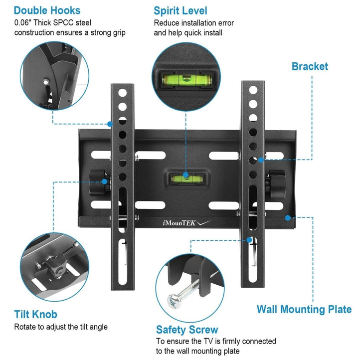 TV Wall Mount Bracket Tilt for 23"-42" LED LCD PLASMA Flat TV VESA 200x200mm Image 2