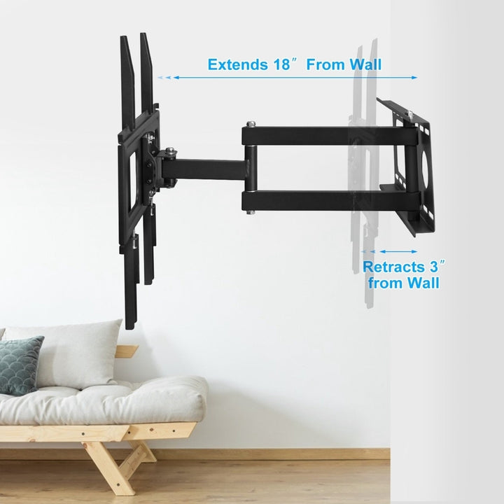 TV Wall Mount Swivel Tilt Full-Motion Articulating Wall Rack For 32in-55in TVs 99lbs Max Bearing Image 4