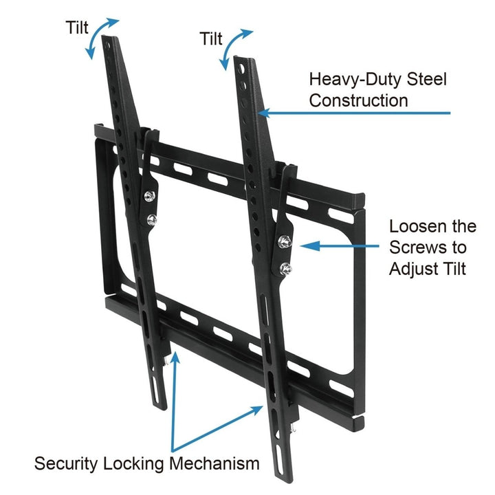 TV Wall Mount Tilt Dual Arm TV Mount Brackets Maximum VESA 400x400mm For 32-55in TVs Image 8