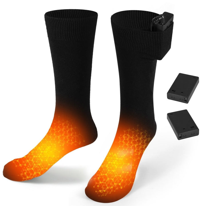 Unisex Electric Heated Socks Rechargeable Battery Heated Socks Winter Warm Thermal Socks Image 1