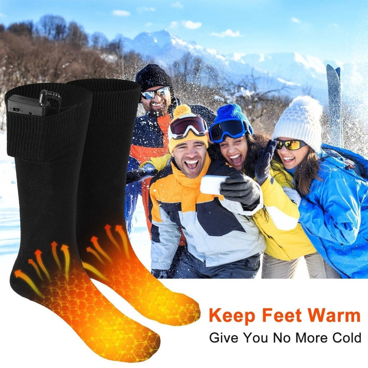 Unisex Electric Heated Socks Rechargeable Battery Heated Socks Winter Warm Thermal Socks Image 7