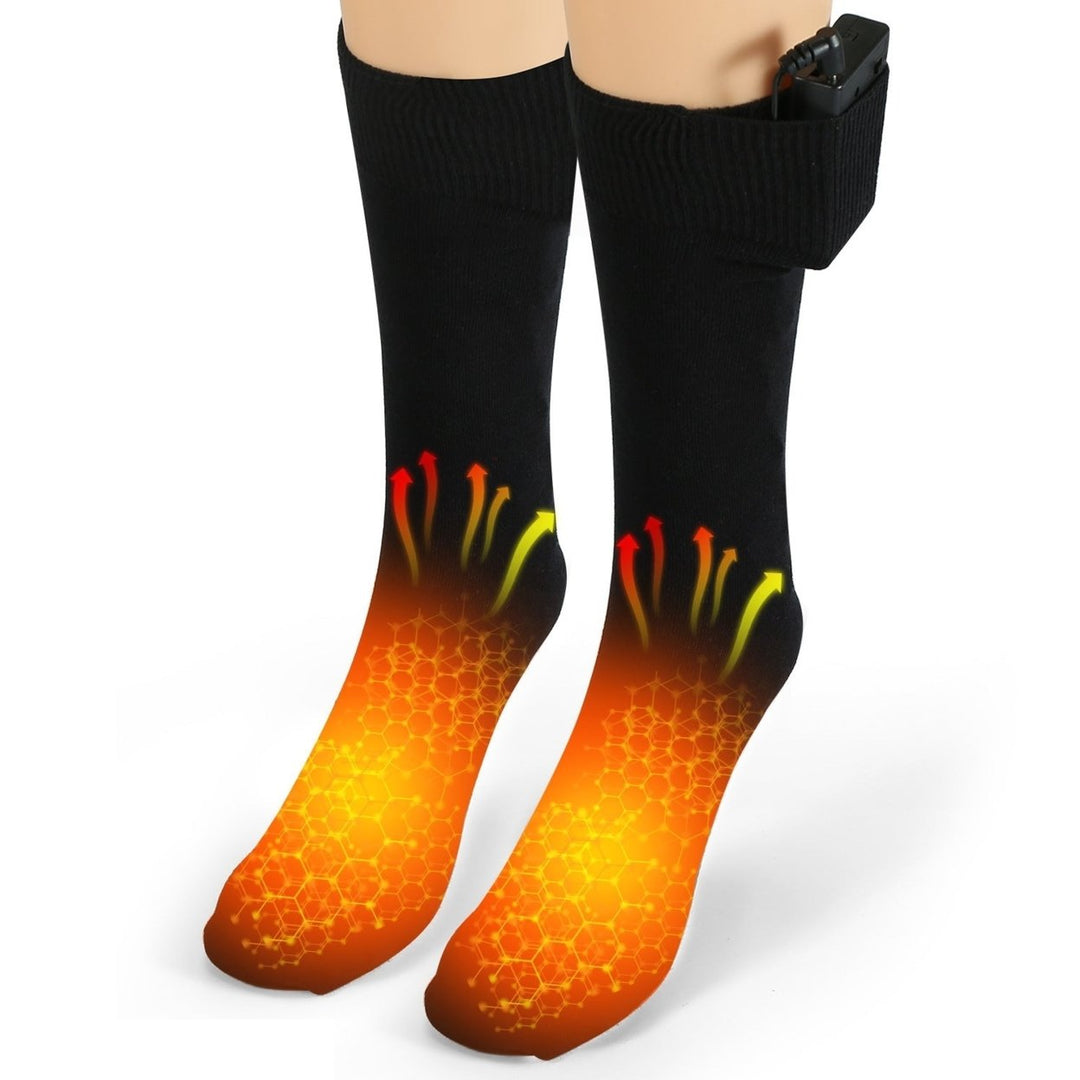 Unisex Electric Heated Socks Rechargeable Battery Heated Socks Winter Warm Thermal Socks Image 10