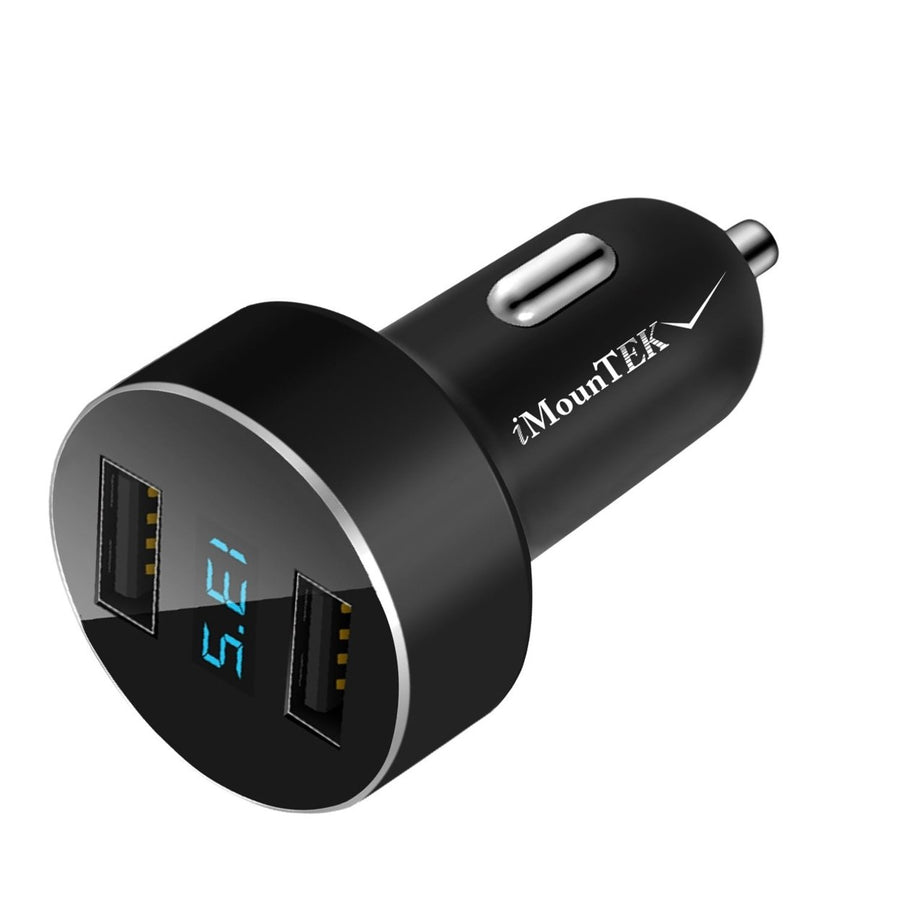 Universal 15W 3.1A Dual USB Car Charger Adapter Aluminum Alloy Fast Car Charging Adapter for iPhone XR XS Tablet PC Image 1