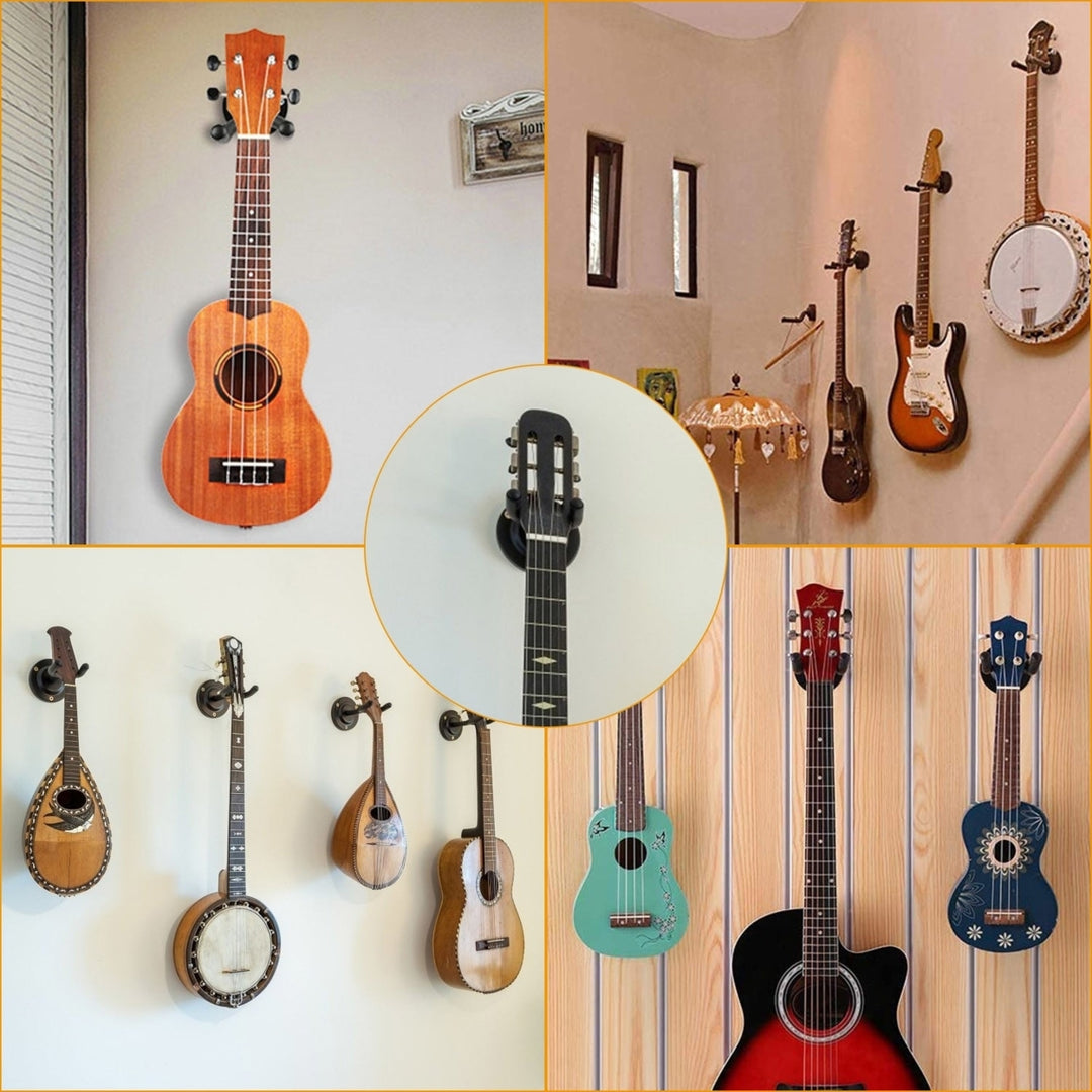 Wall Mount Guitar Hanger Padded Steel Guitar Bracket Holder Hook Rack Image 6