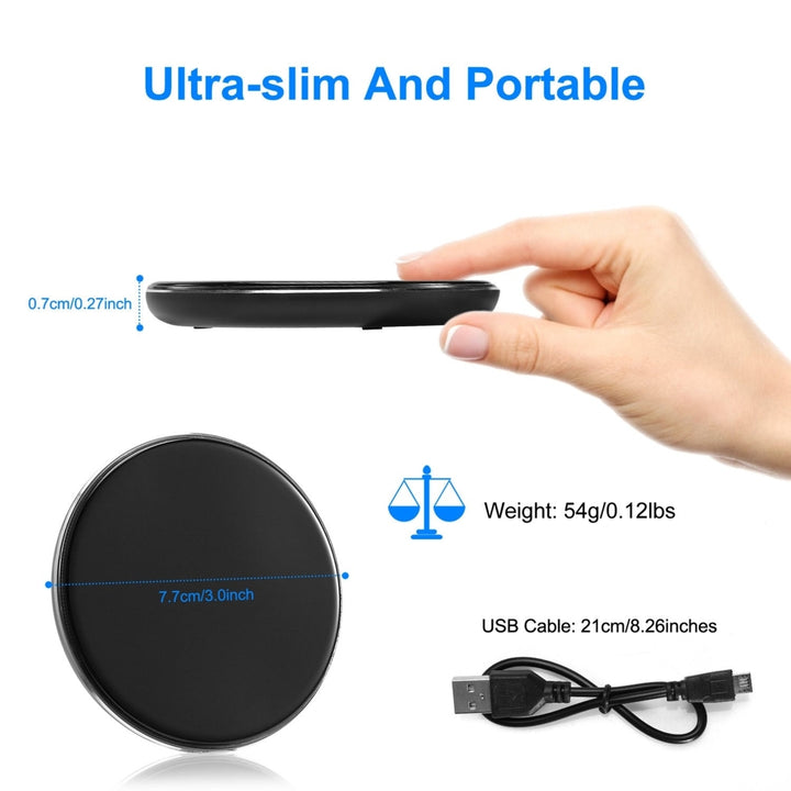 Wireless Charger Qi-Certified Ultra-Slim 5W Charging Pad for iPhone XS MAX XR XS X 8 8 Plus Image 10