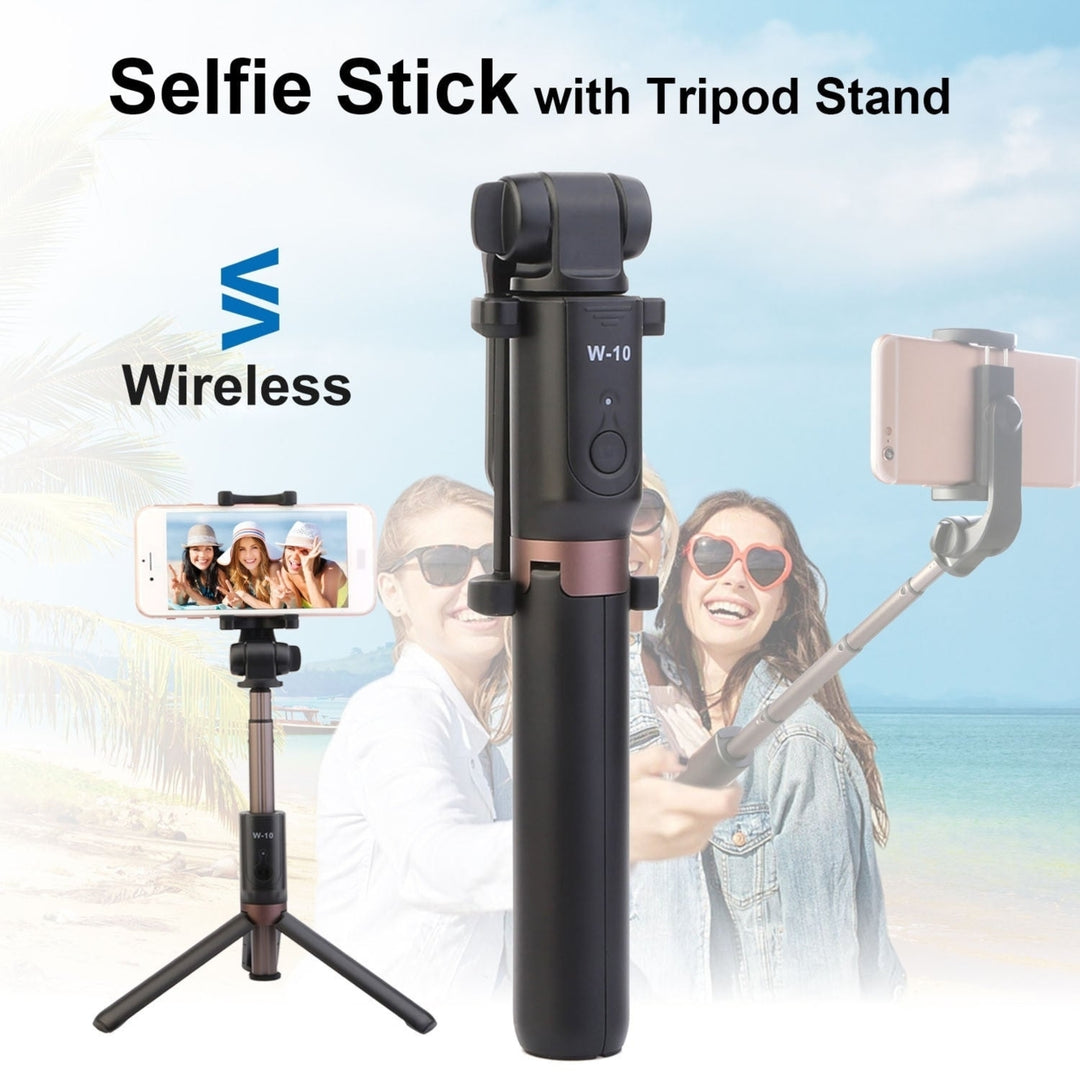 Wireless Selfie Stick Extendable Phone Camera Stick Tripod with Detachable Rechargeable Remote Shutter Image 4