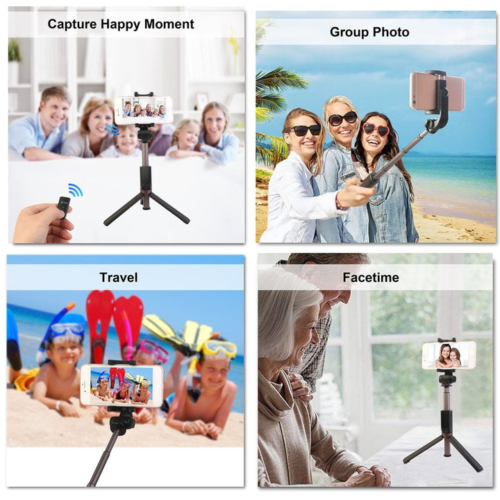 Wireless Selfie Stick Extendable Phone Camera Stick Tripod with Detachable Rechargeable Remote Shutter Image 9