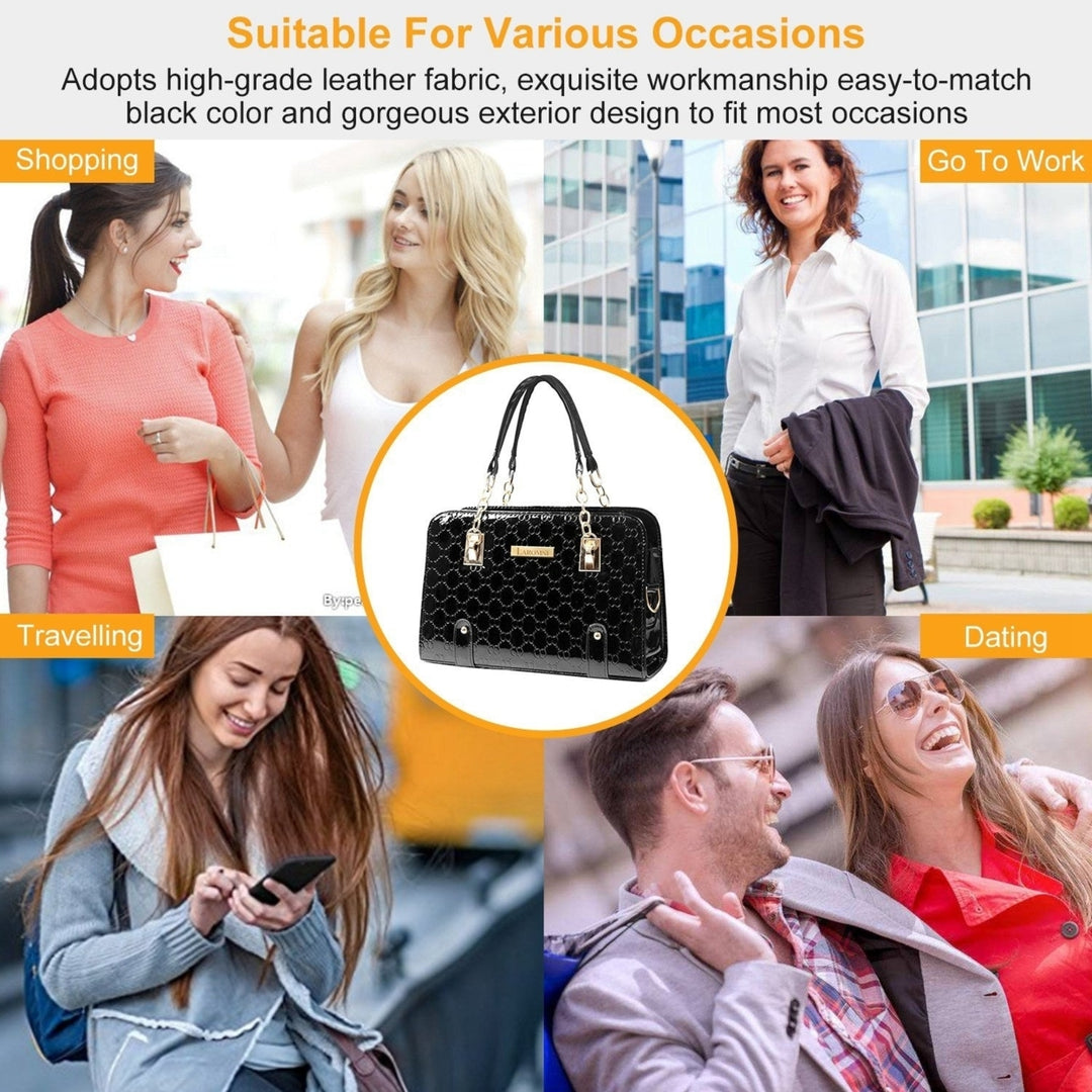 Womens Fashion Leather Handbag Lady Purses Tote Bags Shoulder Satchel Crossbody Bags Image 6