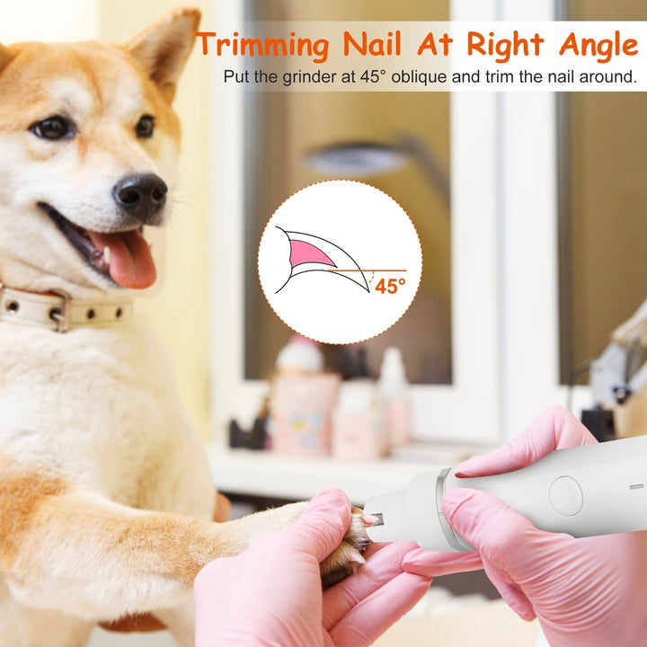 4 In 1 Electric Pet Dog Cat Grooming Kit Cordless Rechargeable Pet Hair Trimmer Shaver Set Low Noise Nail Grinder with 4 Image 4
