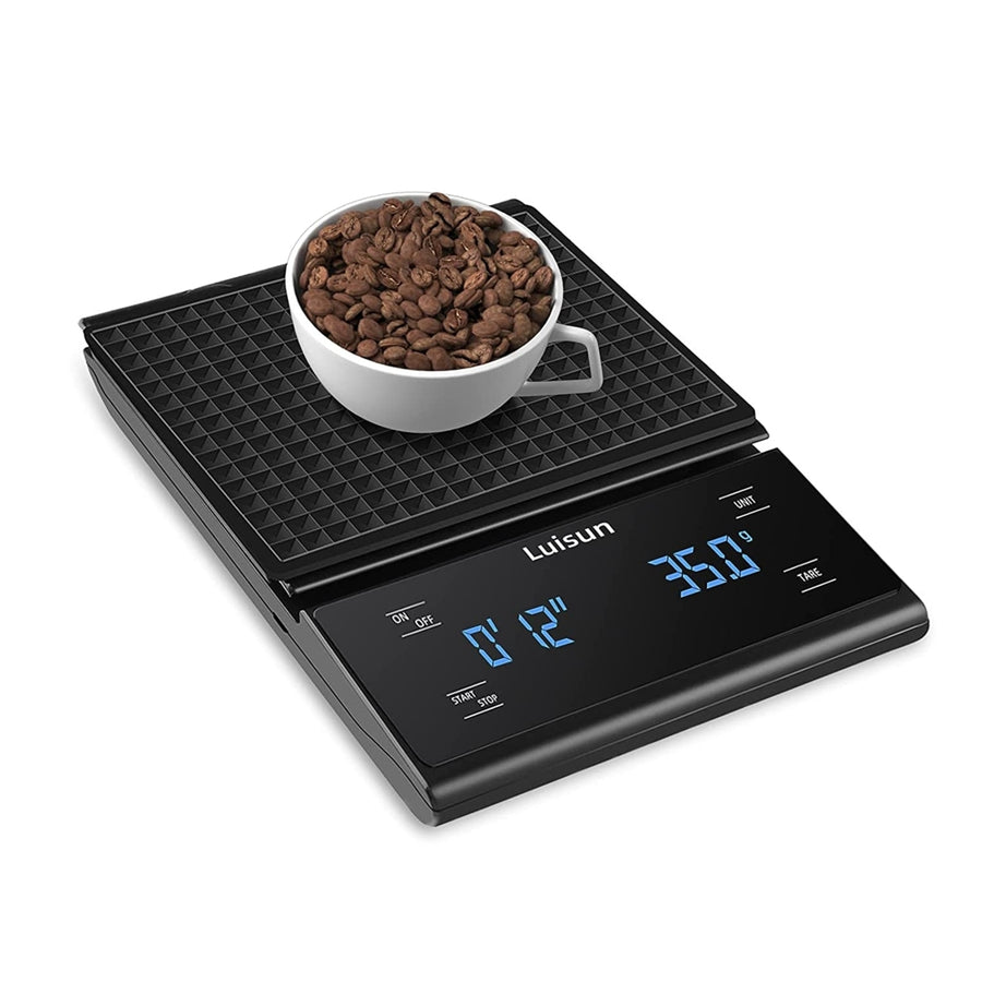 Luisun Coffee Scale with Timer Digital Espresso Coffee Scale Pour Over Drip 3kg/0.1g High Precision with Back-Lit LCD Image 1