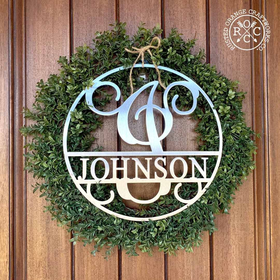 Top Gift Idea: 15" Metal Circle Monogram with Name Image 2