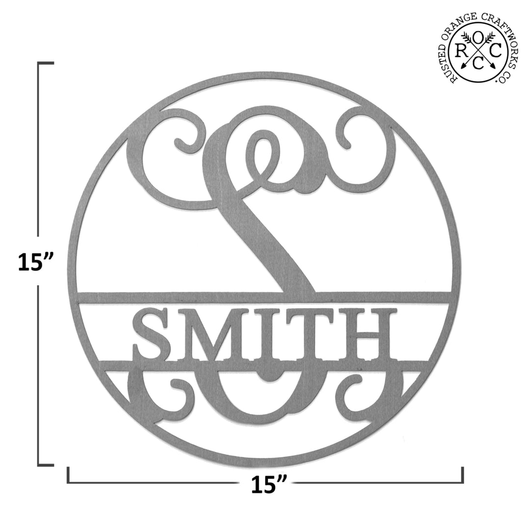 Top Gift Idea: 15" Metal Circle Monogram with Name Image 4