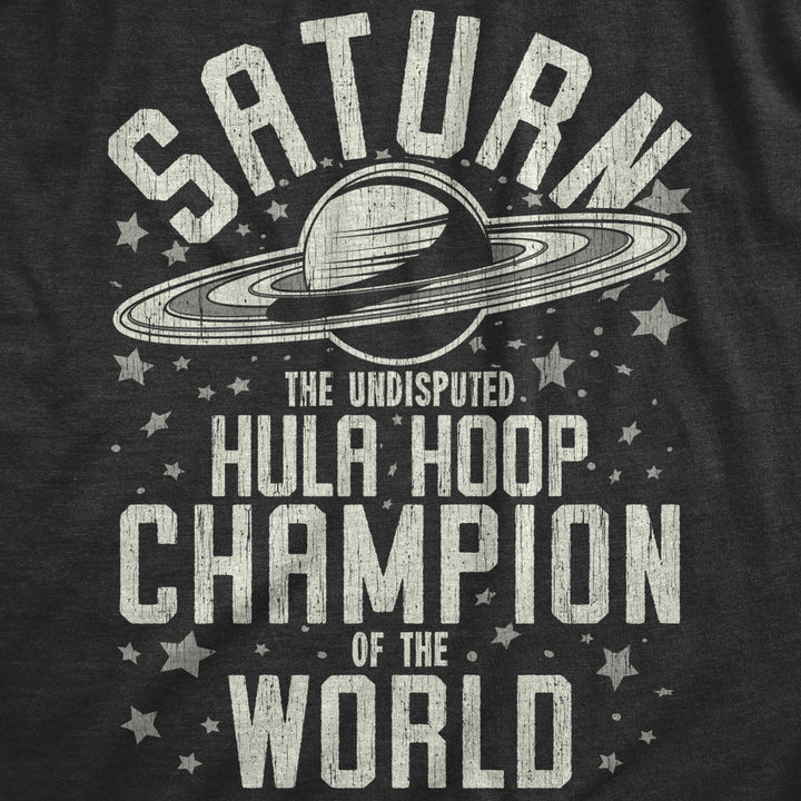 Womens Saturn Hula Hoop Champion T Shirt Funny Outer Space Saturns Rings Joke Tee For Ladies Image 2