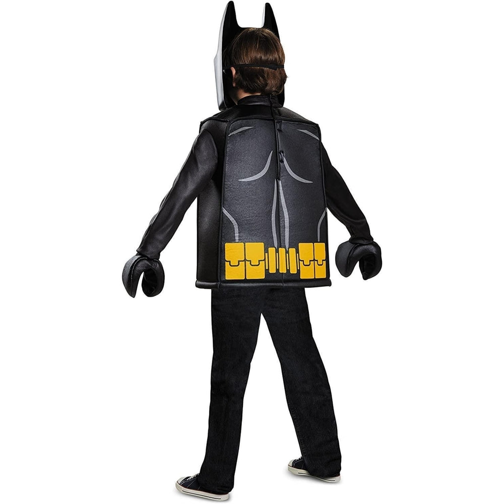 Batman Lego Movie Classic Boys size S 4/6 Costume DC Universe Detachable Cape Disguise Image 2