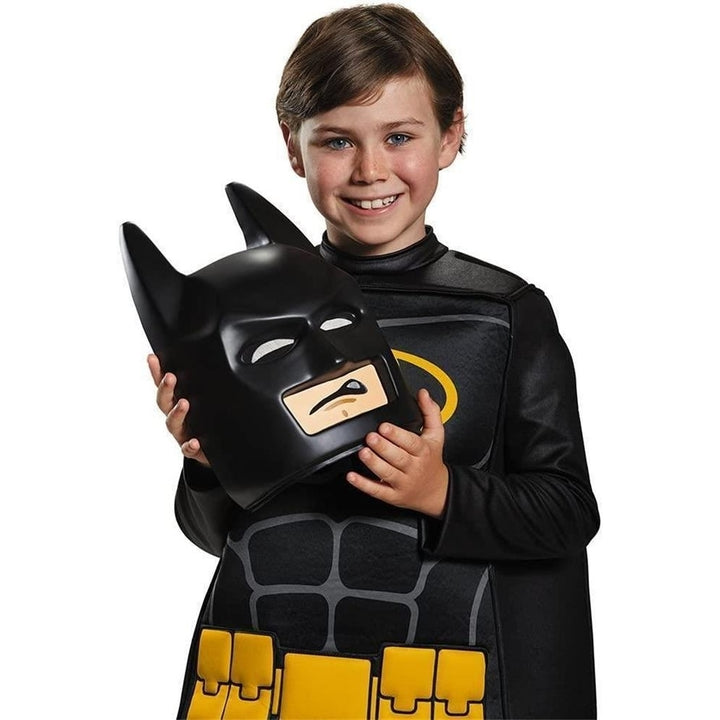 Batman Lego Movie Classic Boys size S 4/6 Costume DC Universe Detachable Cape Disguise Image 4