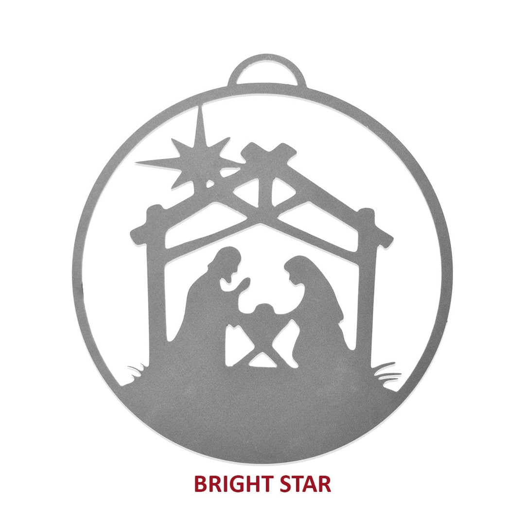 Merry and Bright Ornaments - Set of 3 - Christmas Ornament Jesus Decorations Image 1