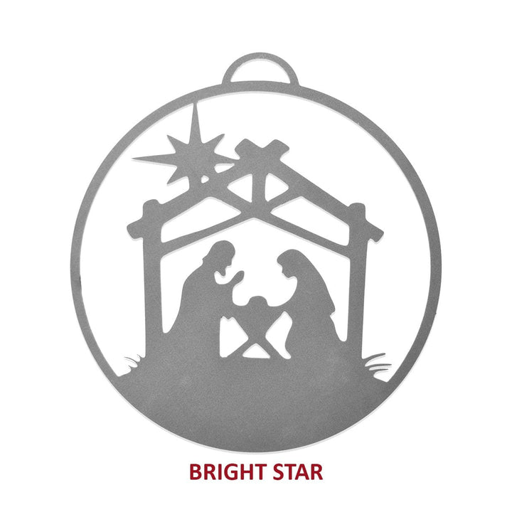 Merry and Bright Ornaments - Set of 3 - Christmas Ornament Jesus Decorations Image 1