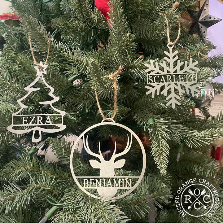 Into the Woods Ornaments: Deer OrnamentsTree OrnamentsSnowflake Ornaments - Set of 3 Image 11