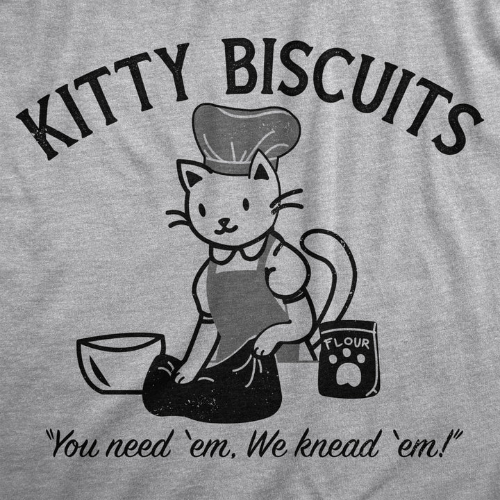 Womens Kitty Biscuits T Shirt Funny Cute Baking Kitten Tee For Ladies Image 2