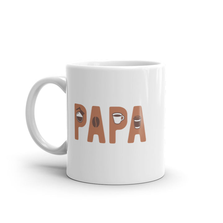 Papa Coffee Mug Funny Cool Fathers Day Coffee Bean Roast Novelty Cup-11oz Image 1