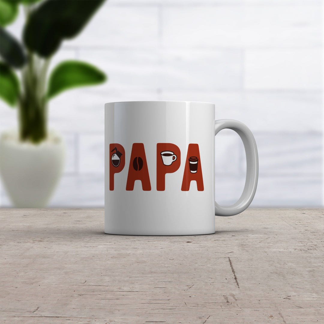 Papa Coffee Mug Funny Cool Fathers Day Coffee Bean Roast Novelty Cup-11oz Image 2