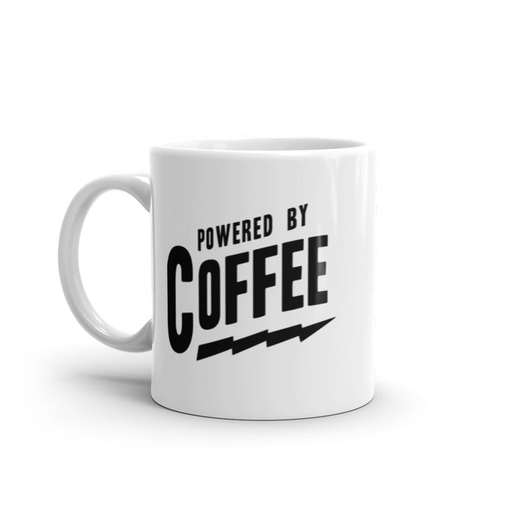 Powered By Coffee Mug Funny Sarcastic Caffeine Lovers Novelty Cup-11oz Image 1