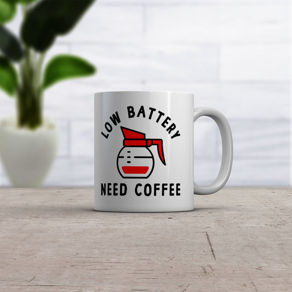 Low Battery Need Coffee Mug Funny Sarcastic Low Power Bar Novelty Cup-11oz Image 2