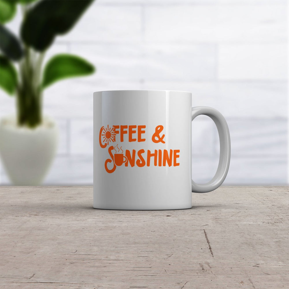 Coffee And Sunshine Mug Funny Cute Caffeine Lovers Shining Sun Graphic Novelty Cup-11oz Image 2